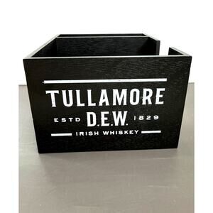 Tullamore DEW Irish Whiskey Branded Wooden Bar Caddy Napkin Straw Holder Barware